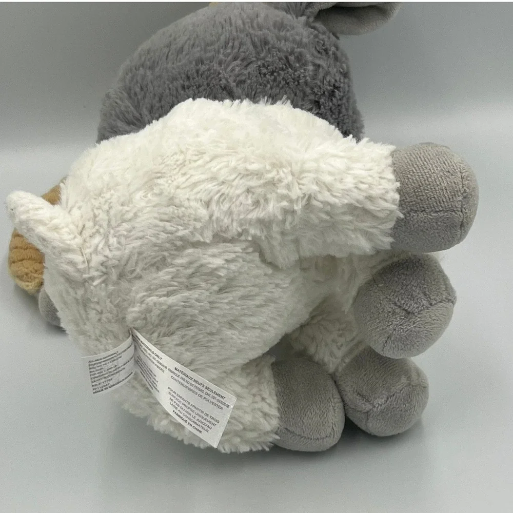 Fiesta Plush Billy Goat Ram 11in Grey White Very Good 1pc Ribbed Horns C17103
